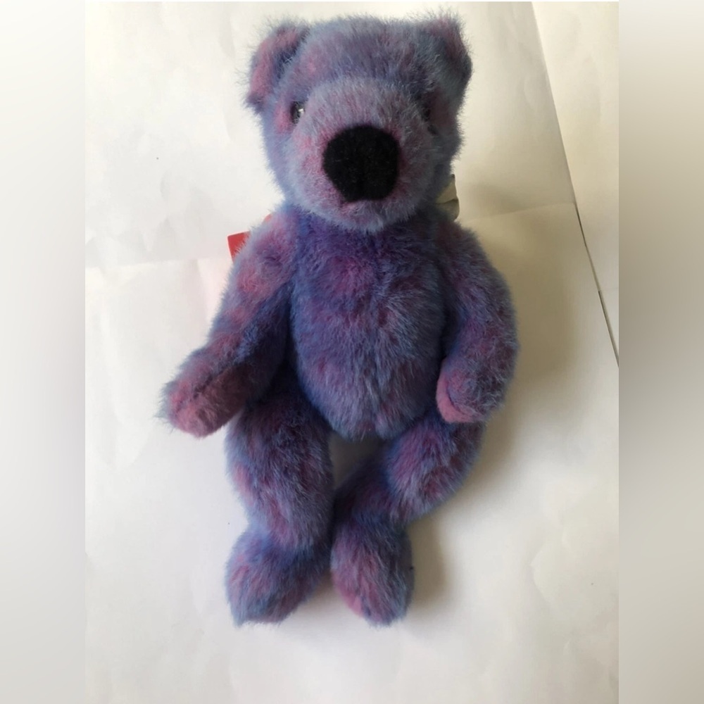 Vintage TY Purplebeary Plush 14” Teddy Bear stuffed toy